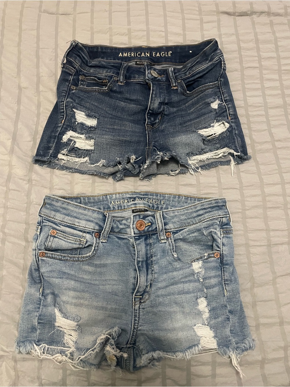 American Eagle set of 2: Light and Dark Blue Denim Shorts